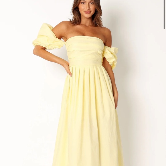 Petal & Pup Dresses & Skirts - Solana Off Shoulder Midi Dress - Yellow